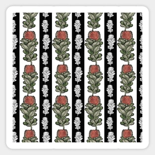 Bold Australian Native Floral Stripes - CreateArtHistory Sticker